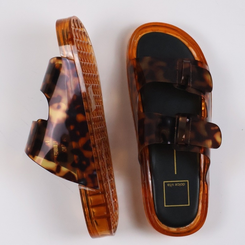 Dolce Vita Tortoiseshell Brown Slide Sandals